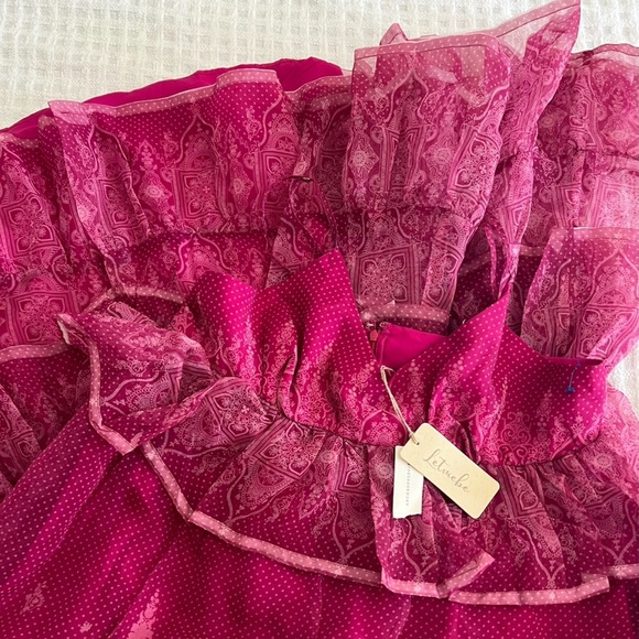 NWT Anthropologie Let Me Be Sleeveless Sheer Tiered MIDI Dress ✨🍓 - Picture 2 of 6